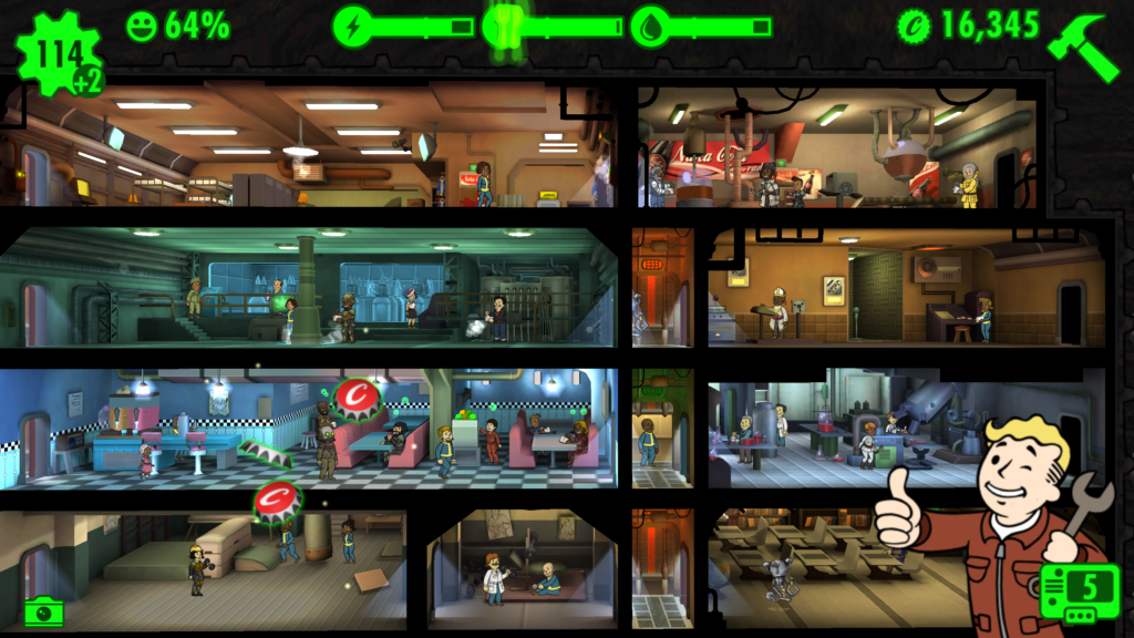 Zrzut ekranu z gry Fallout Shelter